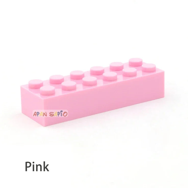 100pcs 2x6 Dot DIY Building Blocks Thick Figures Bricks Educational Creative Size Compatible With 2456 Plastic Toys for Children