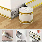 Rolled Self-Stick Baseboard Trim-Anti-Collision Waterproof Wall Waistband Sticker for Living Room Bedroom Home Decor