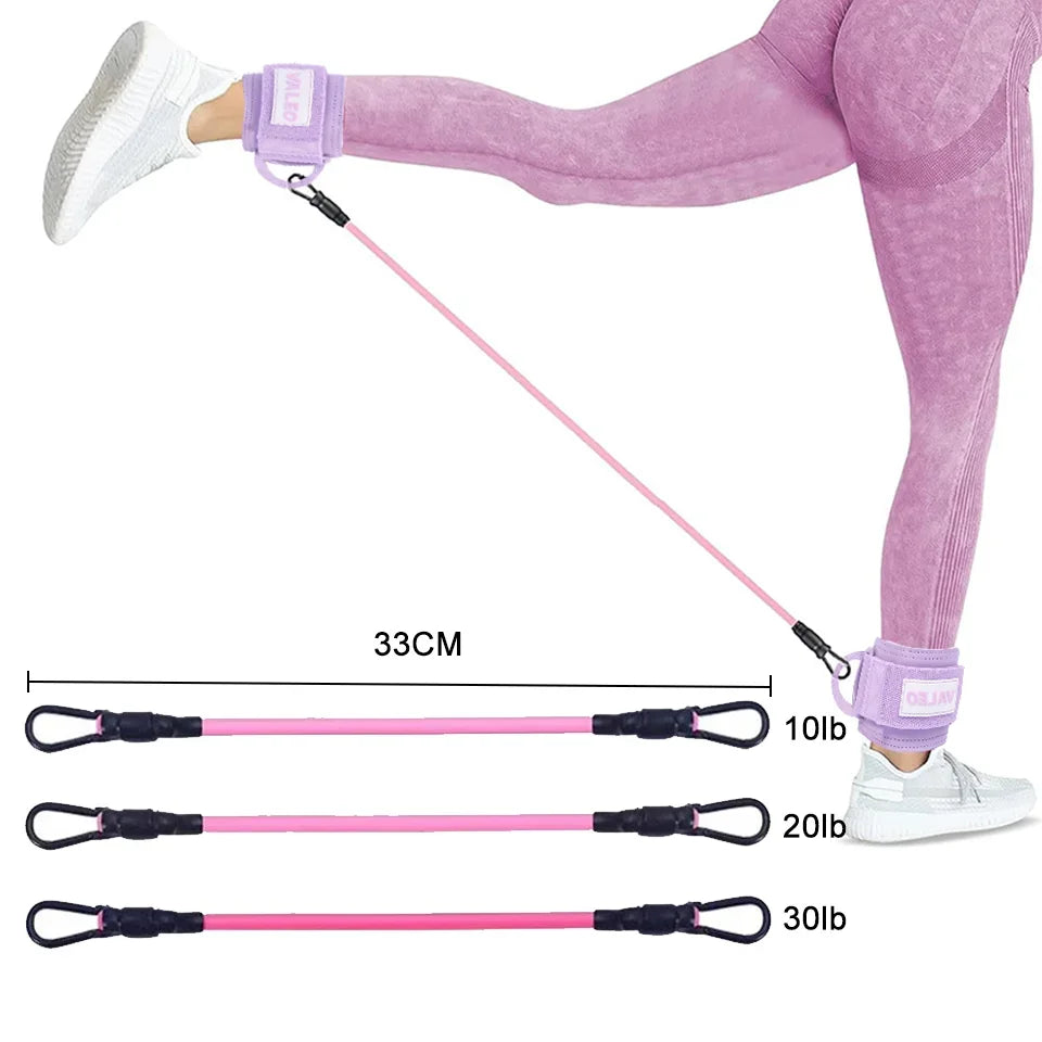 Yoga Exercise Tools Fitness Ankle Buckles Stretchy Leg Bands Resistance Bands Leg And Hip Trainer Adjustable Foot Support Sleeve