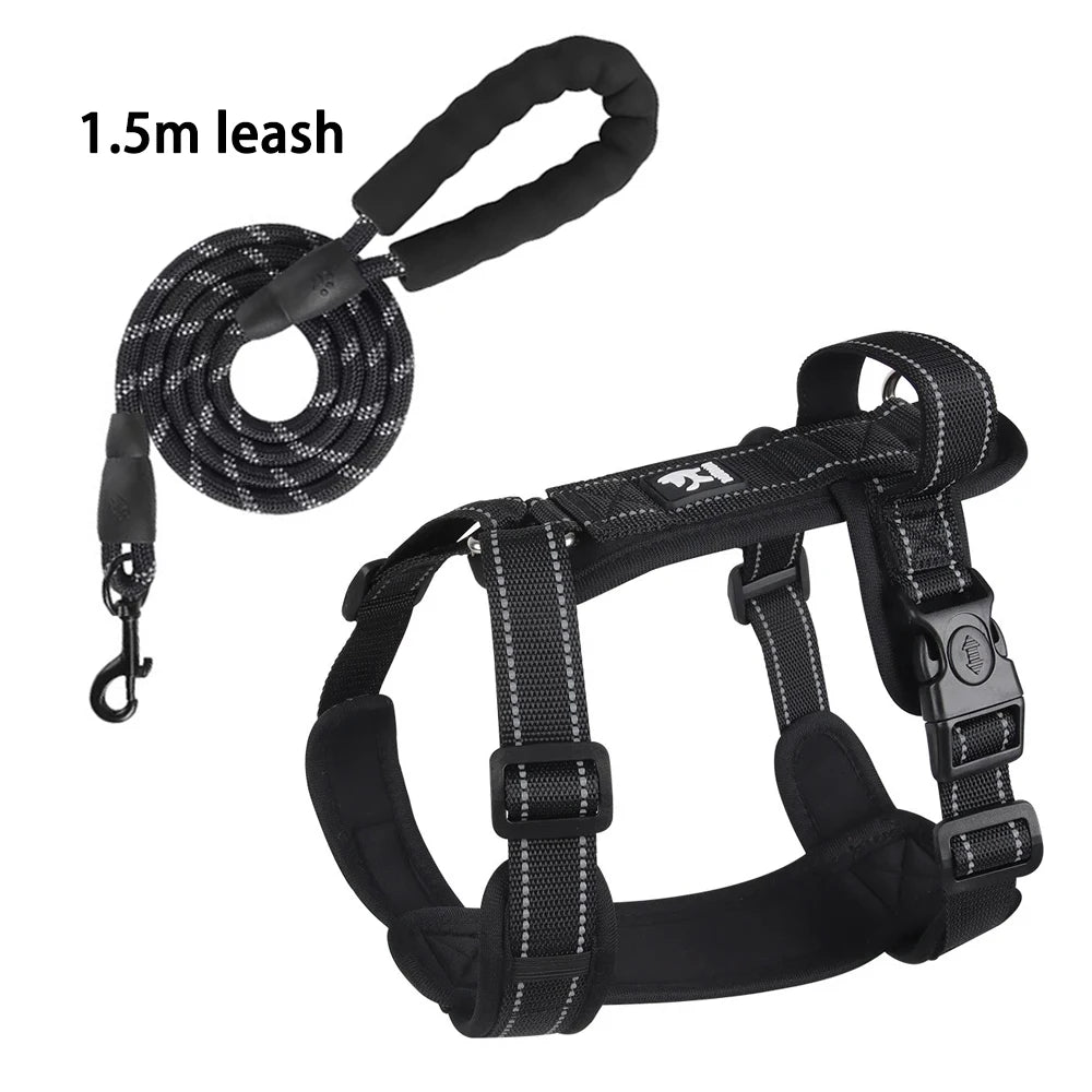 Reflective Dog Harness Vest with Handle, Adjustable Chest Straps, Sizes S-XL