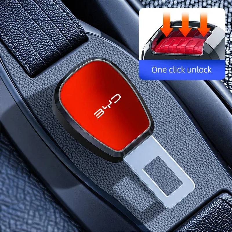 Car Seat Belt Buckle Plug Auto Safety Strap Extension Accessories interior For BYD Tang F3 E6 Atto Yuan Plus Song Max G3
