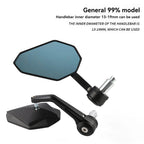 Motorcycle Handlebar End Rearview Mirror Side Mirror 360° Adjustable For Yamaha MT-07 MT-09 BMW Honda CB650R Ducati Kawasaki