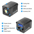 PULUZ 60W COB LED Video Light Handheld Fill Light 2500K-6500K Dual Color Temperature 13000Lux 10000mAh Photography Studio Light