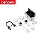 Lenovo Magnetic Wireless Lavalier Microphone 100M Noise Reductionfor with Charging Box Professional Microphone for Recording