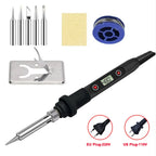 NEW Electric Soldering Iron 16IN1 80W LCD Digital Display 180-500 Adjustable Replaceable Head Soldering Iron Tin Pen Welding Kit