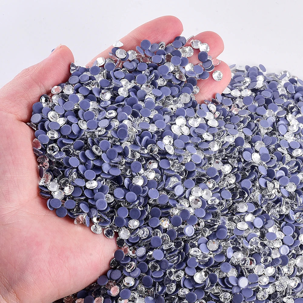 Oleeya Wholesale Bulk High Quality Grade AAAAA Rhinestones Shiny crystal /AB Flatback hotfix Rhinestone SS6-SS50 for clothes DIY