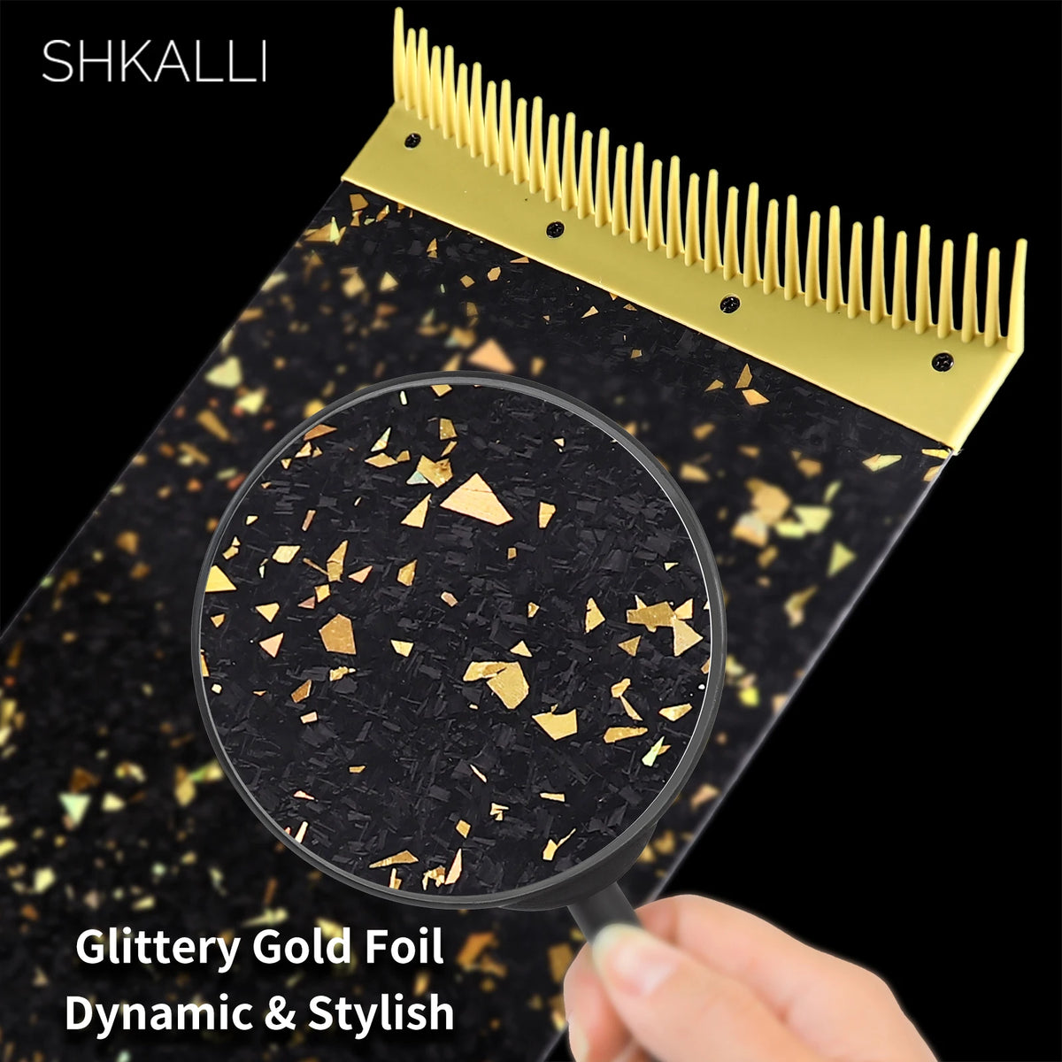 SHKALLI Carbon Fiber Hair Highlighting Board with Comb Teeth, 1pc Styling Tool