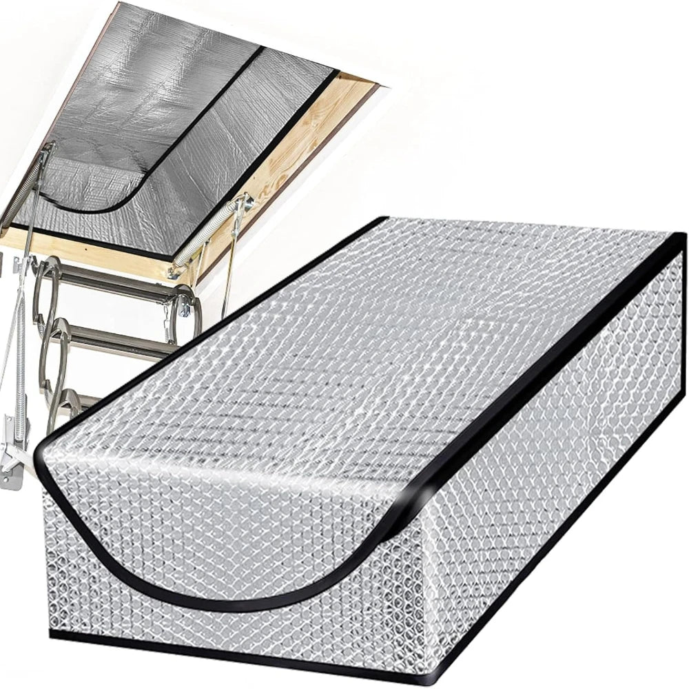 Attic Stairway Insulation Cover Energy Saving Attic Stairs Door Ladder Double Bubble Insulator Pull Down Stairs Tent with Zipper
