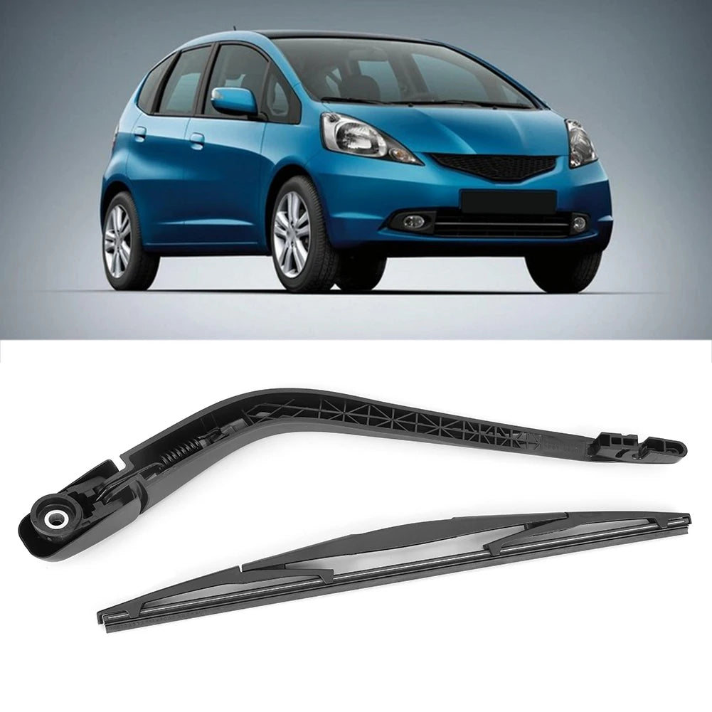 Black Rear Windshield Windscreen Wiper Arm & Blade Set Fit for Honda JAZz FIT 2002 2003 2004 2005 2006 2007 2008