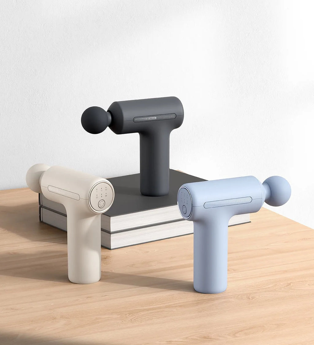 New MIJIA Mini Fascia Gun 3 Portable Muscle Massage Gun 12kg Thrust Brushless Silent Motor 3 Massager Heads Relax Body Type-C