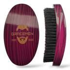 Gracemen 360 Wave Brush Curved Wooden Boar & Nylon Bristles, Soft/Medium/Hard, Black