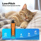 Rechargeable pet nail grinder with LED light, 5-speed electric dog & cat claw trimmer set