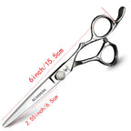 XUANFENG black Mirror Hair Scissors 6-inch JP440C Barber Cutting Scissors and Thinning Scissors Very Cool