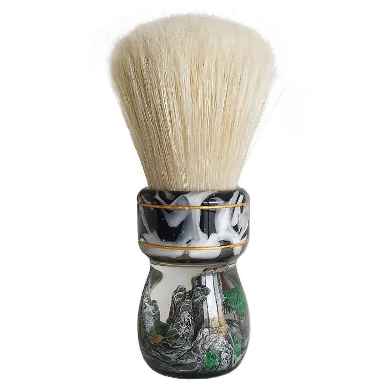 DSCosmetic 30mm Boar Bristle Shaving Brush, Resin Handle Wet Shaving - Black Great Wall