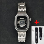 Luxury Stainless Steel Mod Kit for Apple Watch 11 10 9 8 7 46MM 44/45mm Metal Bezel Frame for iWatch 6 5 4 3 SE 40/41mm Band Set