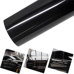 Ultra Gloss PET Piano Black Vinyl Wrap Film Sticker Auto Decoration Accessories Glossy Black Self Adhesive Vinyl Bubble Air Free