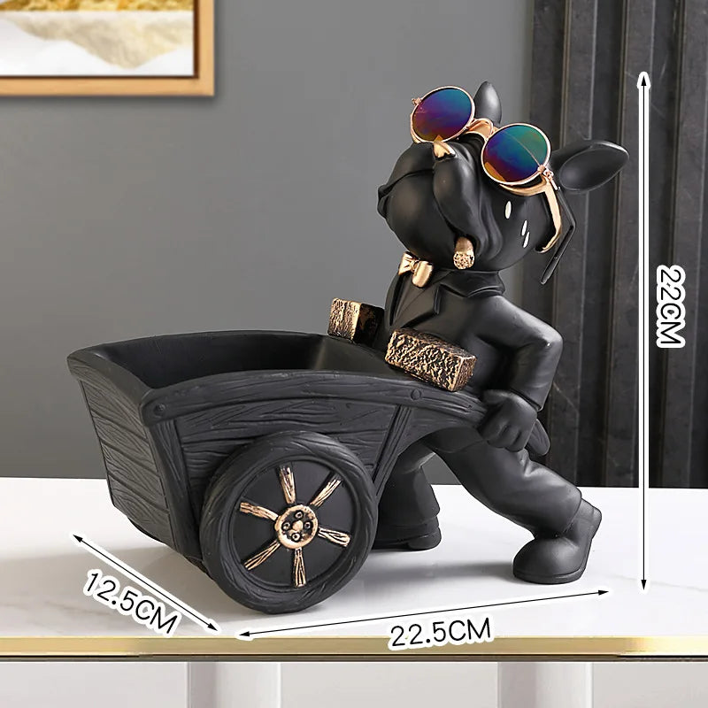 Dog Statue Storage Box Animal Ornament Resin  Art Sculpture Figurine Home Decoration Home Decoration Study Ornament