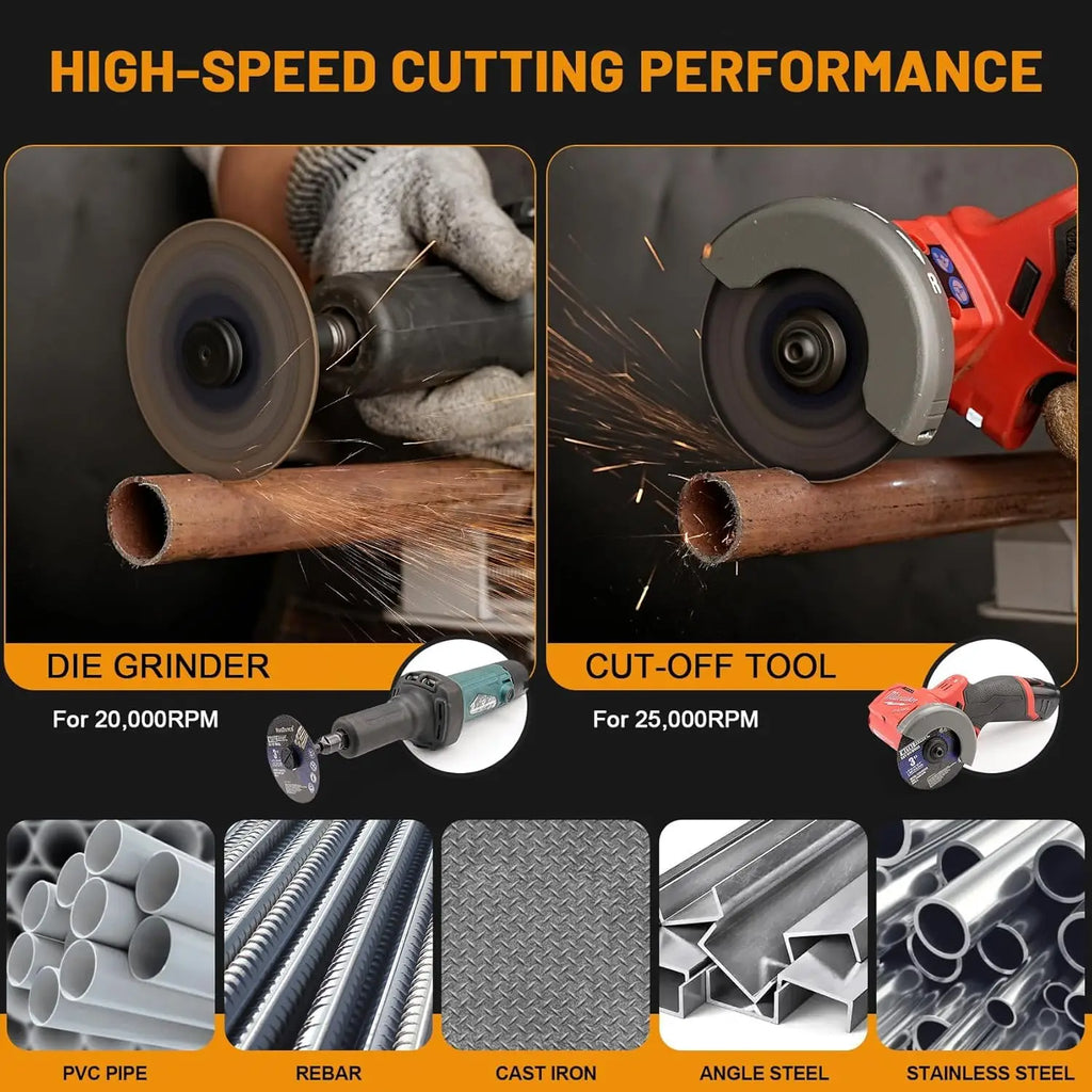 76mm Metal Cutting Disc for Angle Grinder 9.5mm Bore Cut off Wheel Stainless Steel Sanding Grinding Saw Blade for Metal
