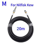20m Sewer Drain Water Cleaning Hose Sewage Pipe Blockage Clogging hose Cord Nozzle for Karcher Bosch High Pressure Jet Washer