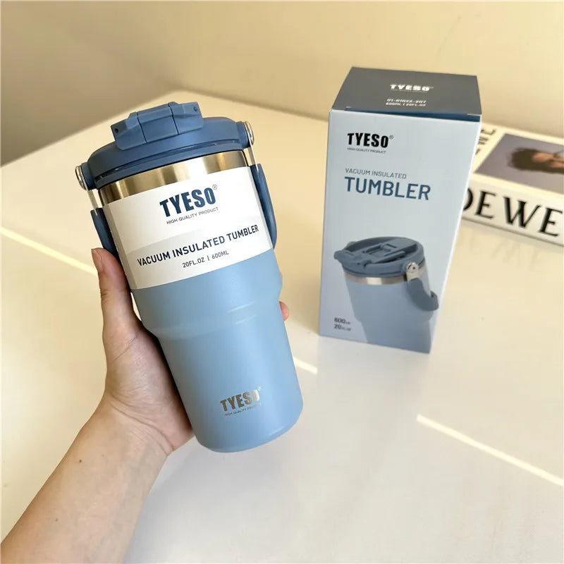 Tyeso Stainless Steel Coffee Cup Cold And Hot Double-layer Insulated Cup Tumbler Thermo Water Bottle Car Travel Mug Vacuum Cup