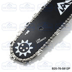 Garden Tool Parts Accessories Guide Bar with Chainsaw Blade 20'' 0.325" 0.058" 76Links for Chinese Chain Saw