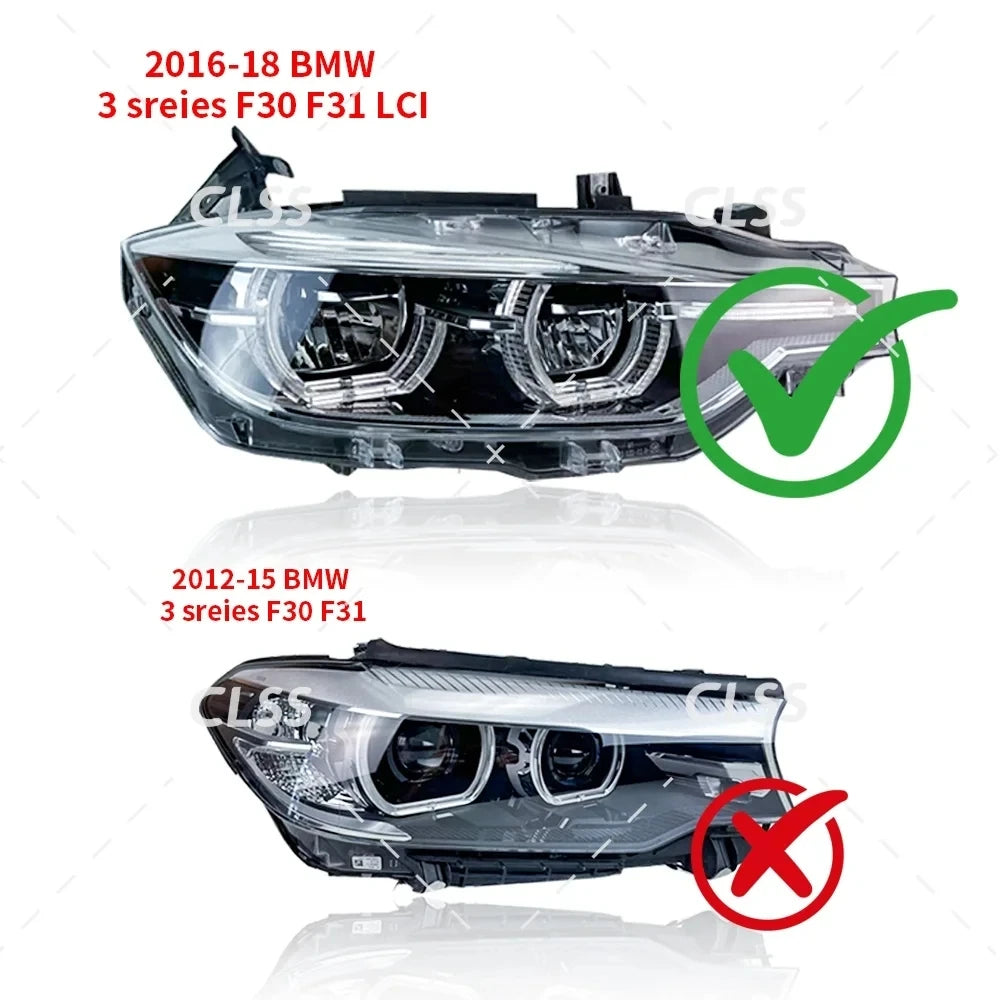 63117419610 63117419615 Bright Yellow Daytime Running Lights For BMW 3 Series F30 LCI 3' F31 Car LED DRL Angel Eyes Headligh