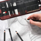 29-70 pcs Drawing Set Sketching Kit - Art Supplies,for Adults Artists with 3-Color Sketchbook,Graphite,Pastel,Charcoal Pencils