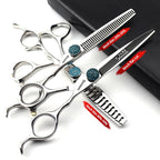 440C Japanese Stainless Hairdressing Scissors 6 Inch / 7 Inch Hair Scissors Right hand Barber Shears Left Handle Hair Cutting
