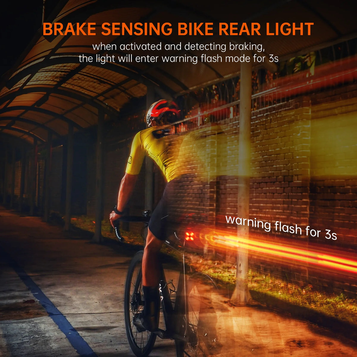 RAVEMEN CL06 Rear Bike Tail Light USB-C Rechargeable Brake Sensor Warning, IPX6