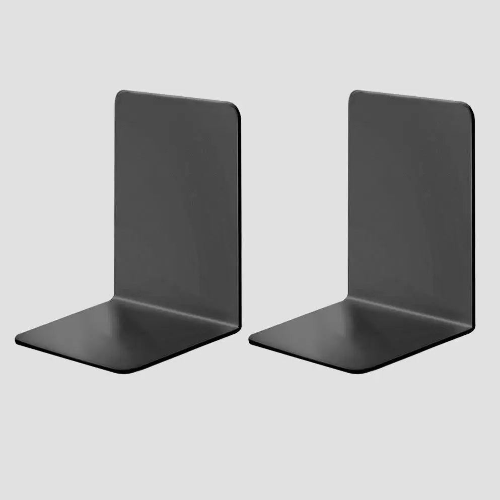 8 Pieces Bookends,Clear Bookends for Shelves,Heavy Duty Book Ends andDesktop Organizer,Book Stopper for Books/Movies/CD