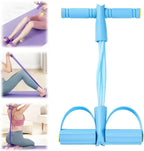 6 Tube Elastic Yoga Pedal Puller Resistance Band Multi Function Tension Rope Fitness Bands 6-Tube Elastic For Abdomen Waist Arm