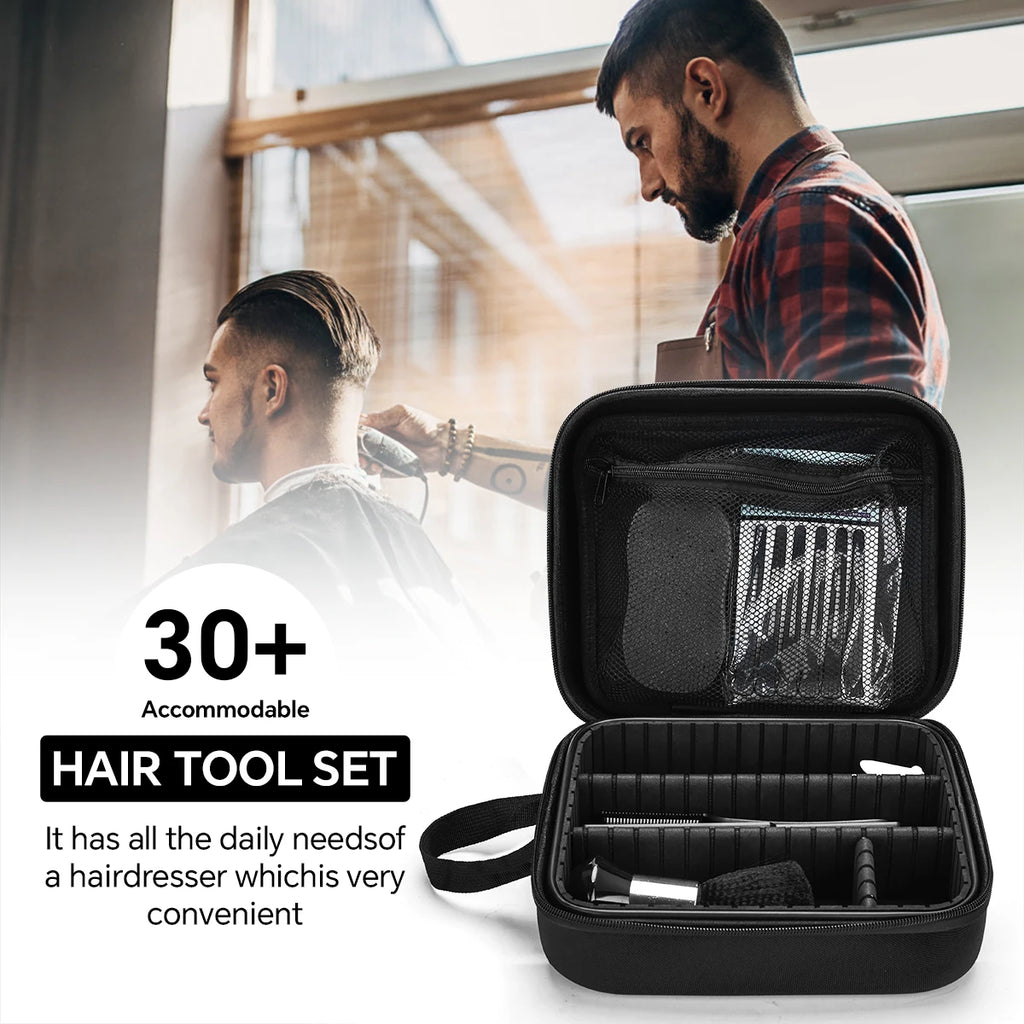 Professional Hairdressing Tool Box Durable Storage Case for Scissors Razors, and Trimmers Portable Salon and Travel Carrying Bag