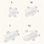 Transparent Drawer Organizer Storage Boxes Set, Desktop Office Stationery Divider, 4/7/8pcs