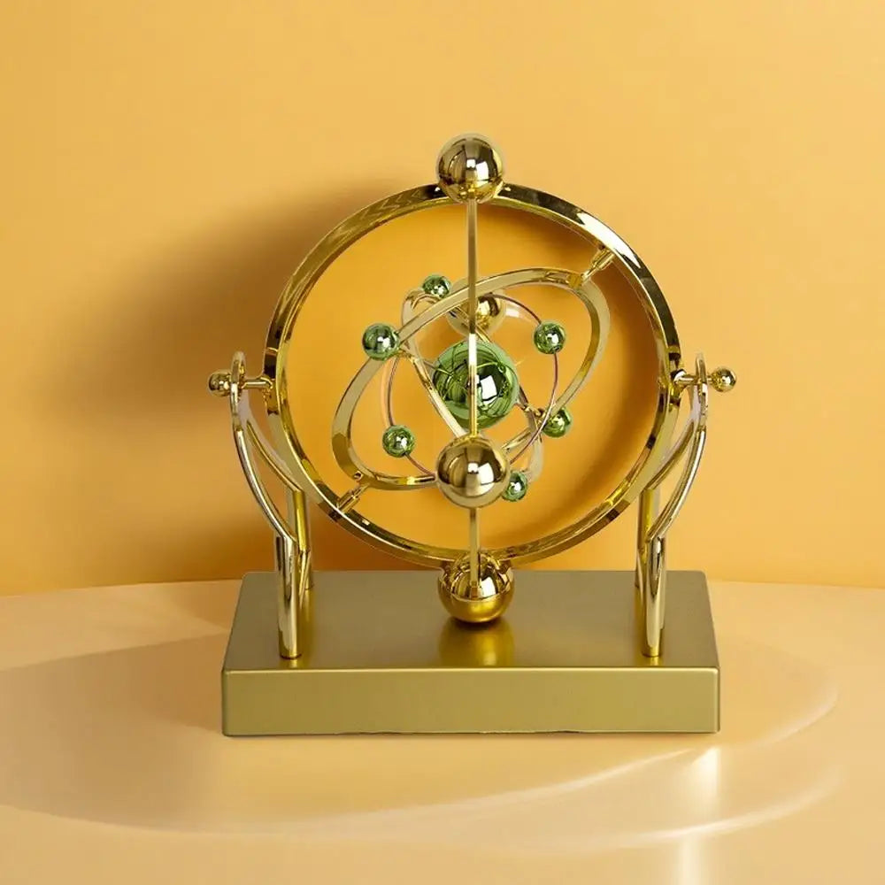 Celestial Orbit Pendulum Perpetual Motion Machine, Kinetic Art Desk Decor, Astronomy Model for Home Office, Rotating Sculpture