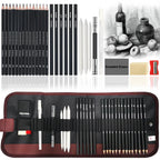 29-70 pcs Drawing Set Sketching Kit - Art Supplies,for Adults Artists with 3-Color Sketchbook,Graphite,Pastel,Charcoal Pencils