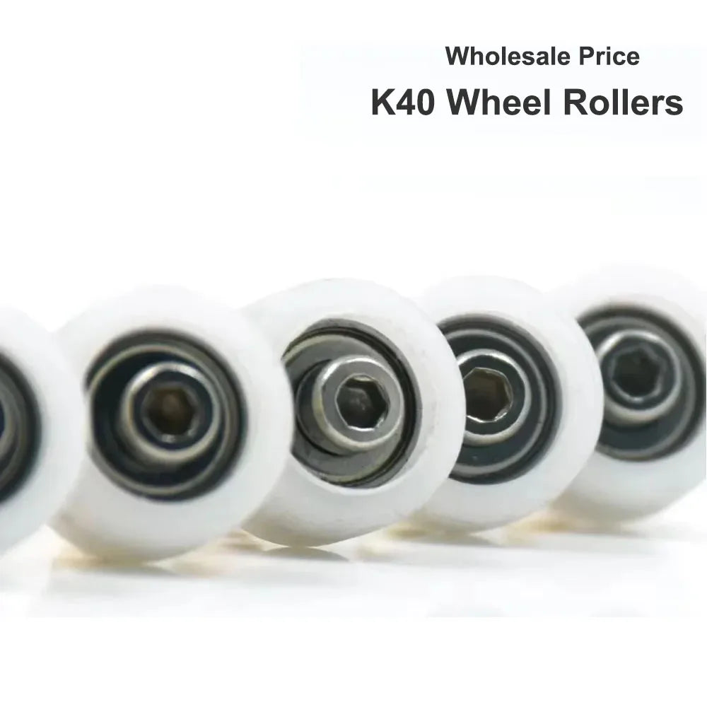 K40 CO2 Laser Engraver Carriage Wheel Roller Set Mini Rubber Rollers + Head Mount 12pcs