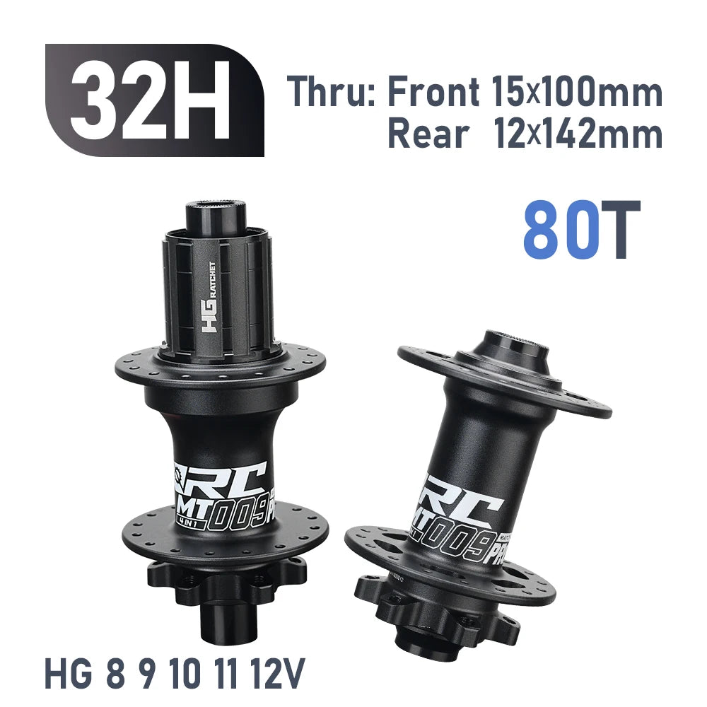 New ARC MT009 4 IN 1 Pro Front Rear Bicycle Hub Mountain MTB Bike Hub Sealed Bearing DT Ratchet 80T Bicycle Hubs 8-12Speed