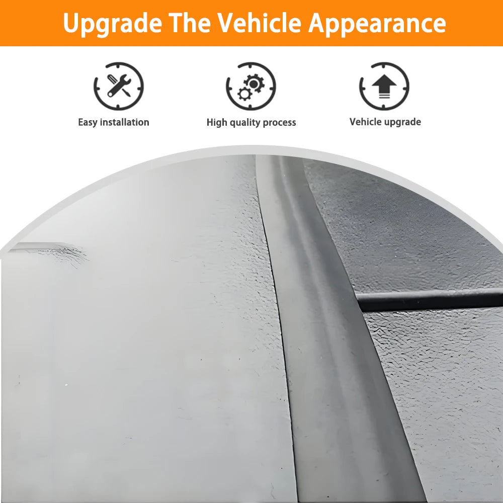 Car Roof Flow Seal Strip Hard Top Rubber Seal for Jeep Wrangler JK JL 2007-2025 Waterproof Dustproof Reduce Noise Sun-Resistant