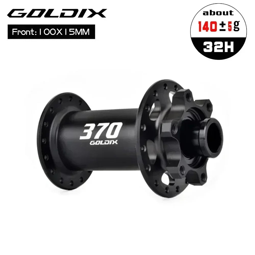 GOLDIX GDX370 32H Bicycle Hub Sealed Bearing 6-bolt Disc Brake J-Bend 32 Holes Ratchet 36T BOOST MTB Hub for Shimano SRAM