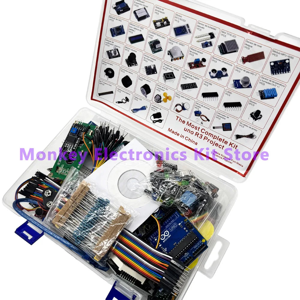 Full Version Starter Learning Kit for Arduino Programming Project DIY Electronics Laboratory Smart Beginner Kit for Arduino IDE