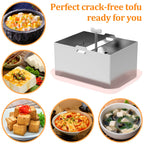 Tofu Press Mould Cheese Making Molds Food Grade Stainless Steel Tofu Maker Press Mold Kit Homemade Tofu Mold Kitchen Tool Set