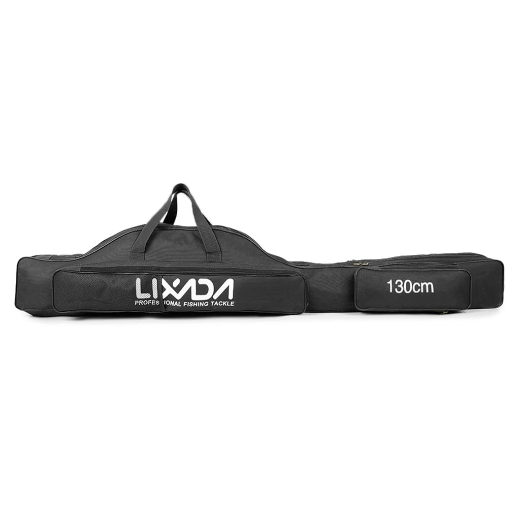 Fishing Bag Portable Folding Fishing Rod Reel Bag Fishing Pole Gear Tackle Tool Carry Case Carrier Travel Storage Bag Organizer