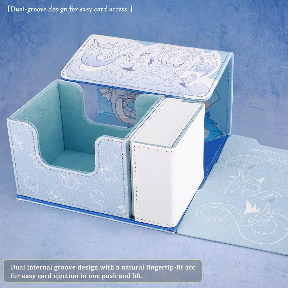 Laundry Dragonmaid Dragonite Deck Box Dicewinder for YGO PTCG,Fits 100 Double-Sleeved Cards,Dice Tray Card Storage Box TCG OPCG