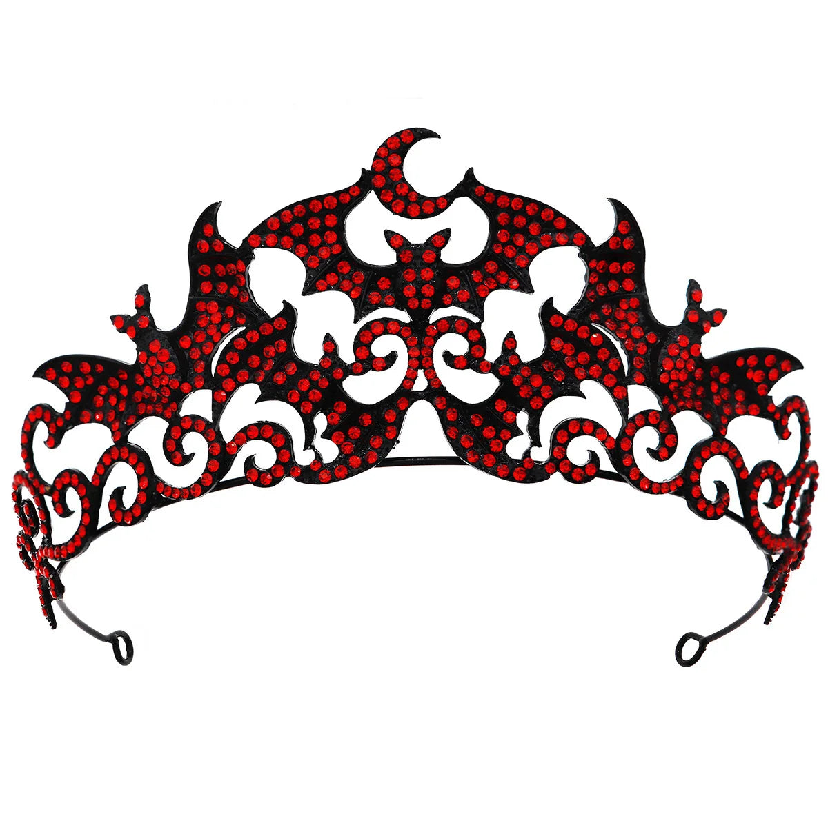 Halloween Gothic Style Alloy Crown Skull Bat Spider Handcrafted Crystal Jewelry Hair Accessories For Women Holiday Headwear