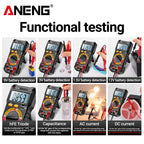 ANENG Multifunction Digital Multimeter AC/DC Voltage Current Capacitance NCV Induction Resistance hFE Triode Buzzer Hz Test Tool