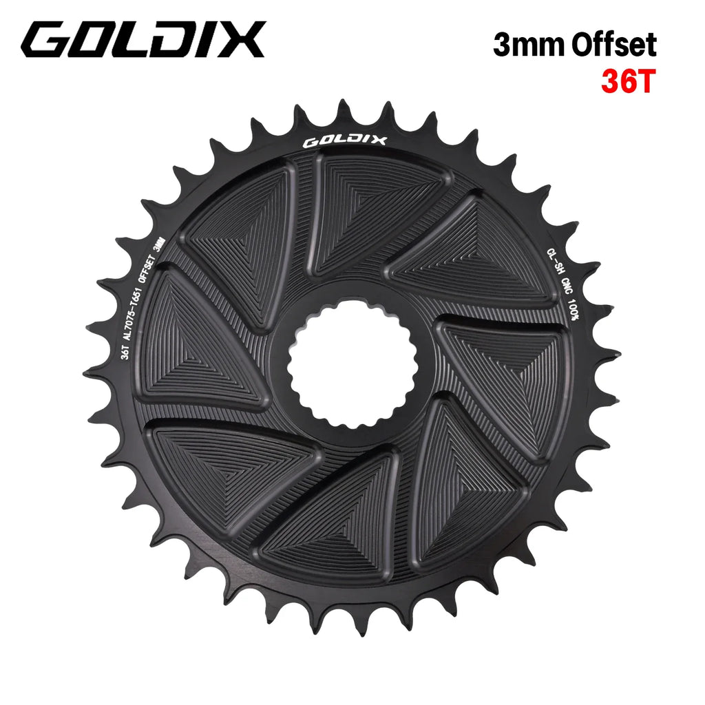 GOLDIX Directly install AERO Chainring Wide Narrow Teeth CNC Hollow Cutting Machining for SHIMANO M8100 M9100 M7100 M6100 Crank