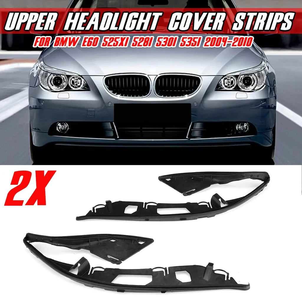 Pair Headlight Lens Seal Gasket For BMW E60 5 Series 2004-2010 63126934511 63126934512 Car Headlight Rubber Sealing Strip Trim