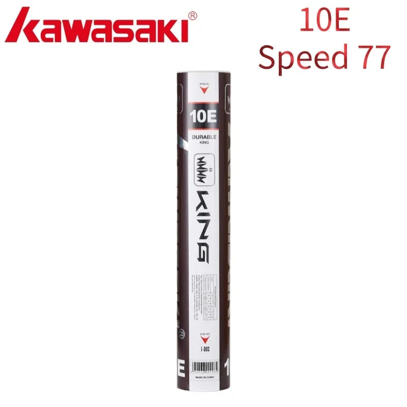 Kawasaki Badminton Shuttlecock Feather for Clubs&Training KING 8E/10E Goose Feather Badminton Ball Durable Shuttlecock Badminton