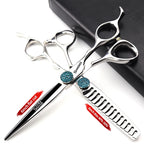 440C Japanese Stainless Hairdressing Scissors 6 Inch / 7 Inch Hair Scissors Right hand Barber Shears Left Handle Hair Cutting