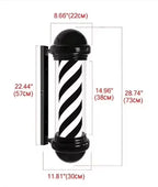 Hairdressing Entrance Lamp Barber Shop Cylindrical Rotating Sign Light Outdoor Shop Name Exclusive Prop Lighting Tool